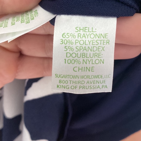 Lilly Pulitzer BRIELLA BRIGHT NAVY Johnny B Fit & Flare DRESS - Picture 10 of 14